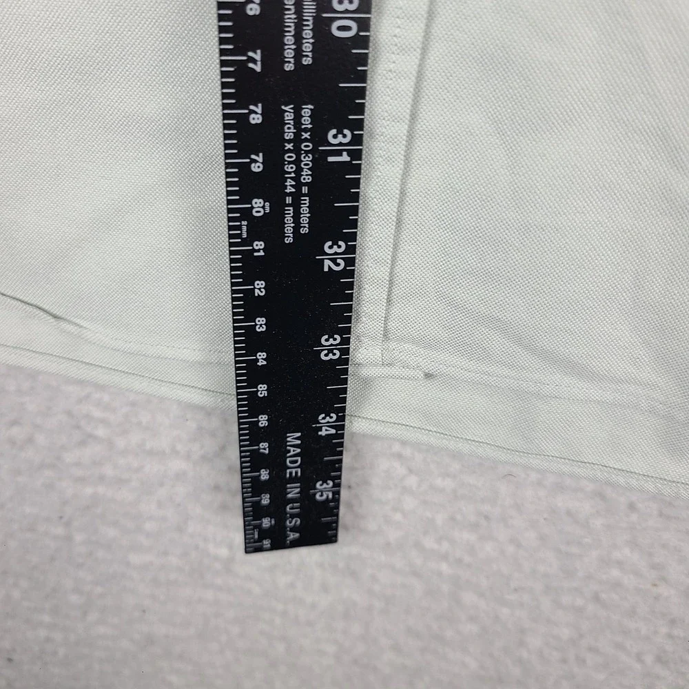 David Donahue Shirt Mens XL‎ Sage Green Oxford Solid Cotton Dress Button Up